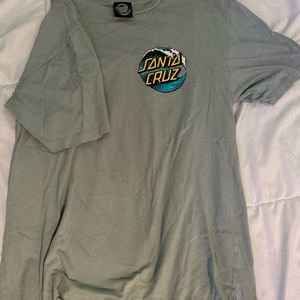 medium sage green santa cruz tee